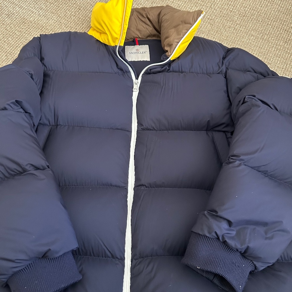 Moncler  men’s size 7 Loeb down jacket blue